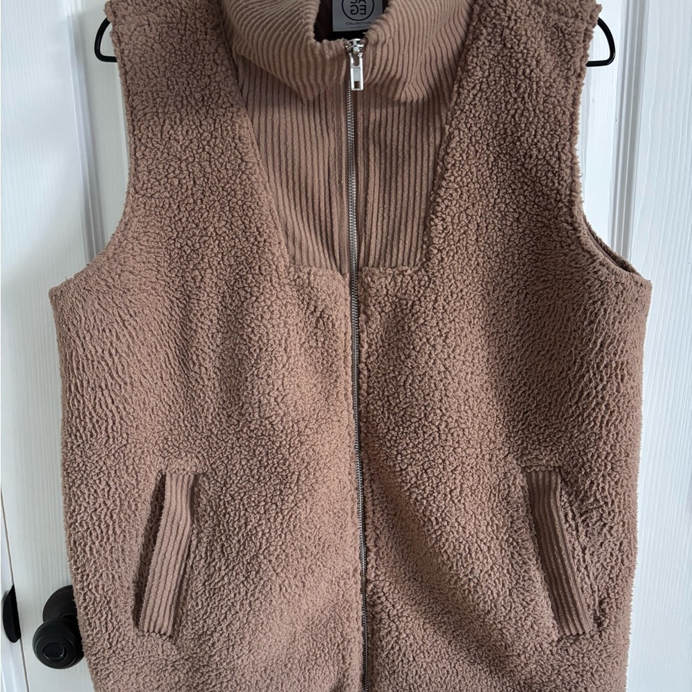 Cozy Tan Sherpa Vest